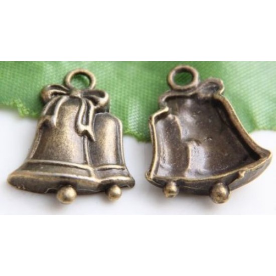 Bronze Plated Bell Charms