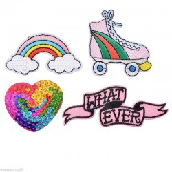 Mixed Cartoon Peach Heart Patch Iron On