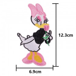 Daisy Duck Fabric Embroidered Iron/Sew On Patch