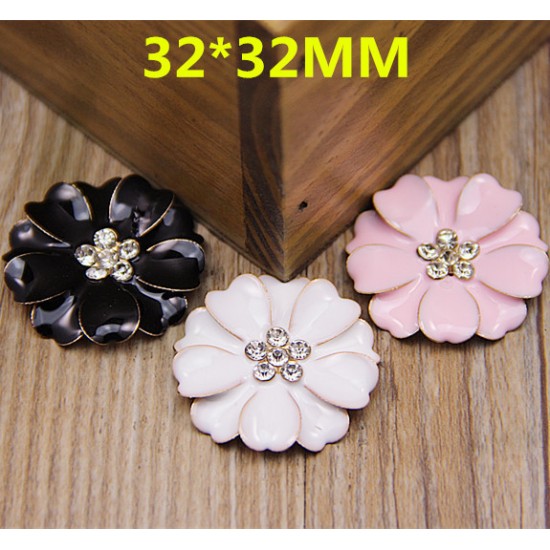 Gold Plated Rhinestone Flower DIY Rhinestone