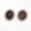Bronze Filigree Cabochon Base