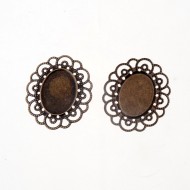 Bronze Filigree Cabochon Base