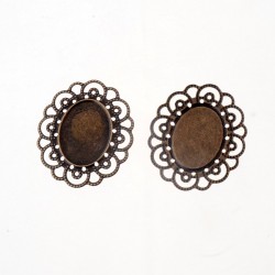 Bronze Filigree Cabochon Base