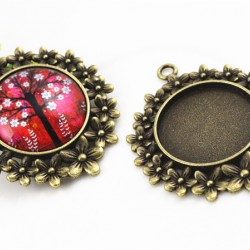 Flowers Style Cabochon Base
