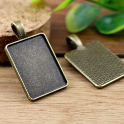 Rectangle Cabochon Base Setting Charm