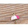 Three Colors Striped Enamel Alloy Umbrella