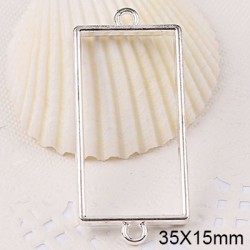 Vintage Rectangle Double-Side Loop Bezel