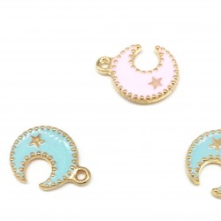 Enamel Moon charm