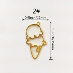 Ice cream shape Bezel Frame Pendant