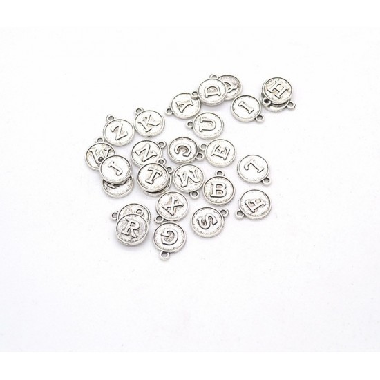 Vintage letter charms mix 26 alphabet