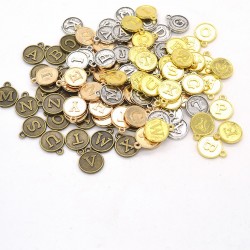 Vintage letter charms mix 26 alphabet