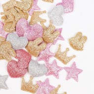 Glitter Patches Crown Rabbit Heart 