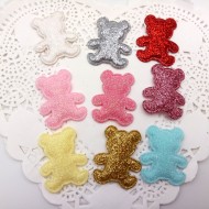 Glitter felt Bear patches