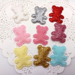 Glitter felt Bear patches