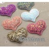 Glitter Heart Felt Appliques