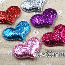Solid Glitter Heart patches 