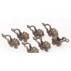3D Mini Baby Carriage Charms