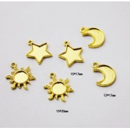 Star Moon Sun Pendant Bezel 