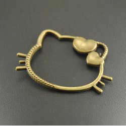Bronze Hello Kitty Bezel Charm