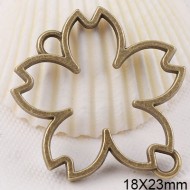Vintage Flower Bezel Double-Side - 23*18mm