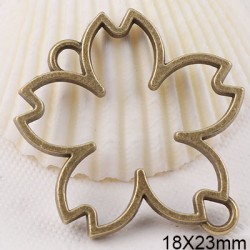 Vintage Flower Bezel Double-Side - 23*18mm