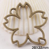 Vintage Flower Bezel Double-Side - 33*29mm
