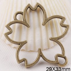 Vintage Flower Bezel Double-Side - 33*29mm