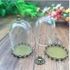 Tube shape glass globe antique bronze