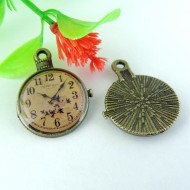 Vintage Style Bronze Tone Alloy Round Clock 