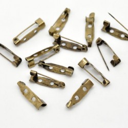 Bronze Tone Brooch Back Bar Pins Findings