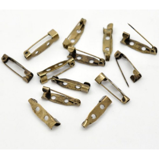 Bronze Tone Brooch Back Bar Pins Findings
