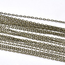 10Mtr Bronze Tone Flat Link-Opened Chains 3x2mm