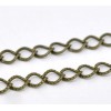 Bronze Tone Textured Link-Opened Curb Chain 