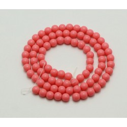 6mm rose red color Acrylic Beads