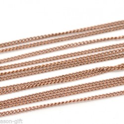 Copper Tone Link-Soldered Curb Chains