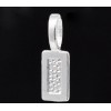 Silver Plated Tag Glue on Bail