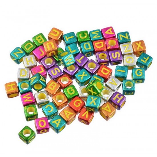 Mixed Multicolor Acrylic Alphabet beads Mixed Multicolor Acrylic Alphabet beads