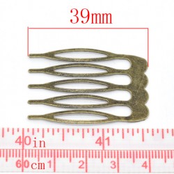 Bronze Tone Comb Shape Hair Clip