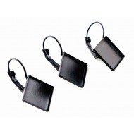 Black Plated Square Style French Lever Back Earrings 