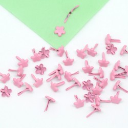 Pink Pastel Flower Brads 