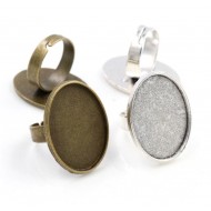 Antique Oval Adjustable Ring base