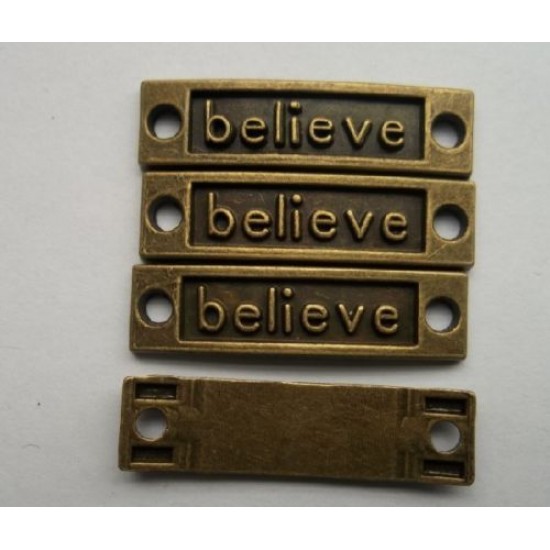 Bronze Believe Tag