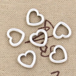 Small Heart Bezel Charm