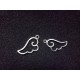 Alloy Wing Charms Thin Bezel