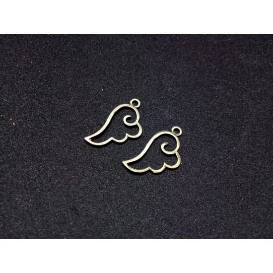 Alloy Wing Charms Thin Bezel