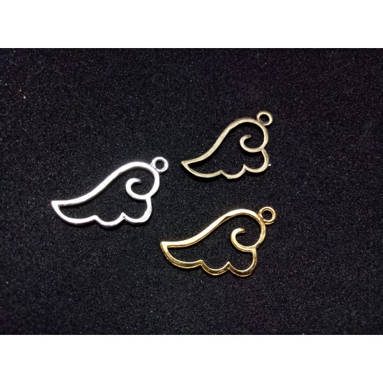 Alloy Wing Charms Thin Bezel