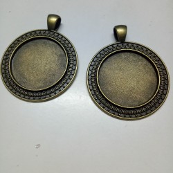 Antique Bronze Classical Style Cabochon Base 