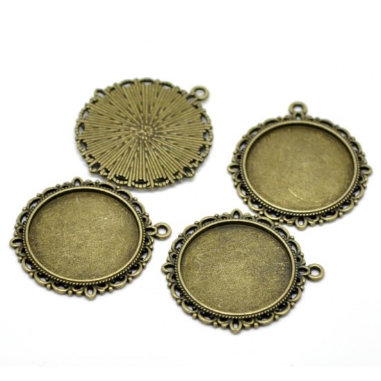 Round Cabochon Setting Pendants 