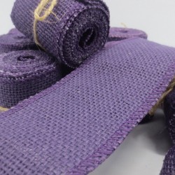 Purple Burlap Ribbon