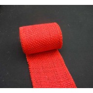 Red Burlap Ribbon